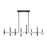 Livex Denmark 8Lt Extra Large Linear Chandelier, Black Chrome/Nickel