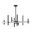 Livex Denmark 8Lt Large Chandelier, Black/Brushed Nickel Accents