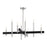 Livex Denmark 8Lt Large Chandelier, Brushed Nickel/Black Accents