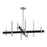 Livex Denmark 8Lt Large Chandelier, Brushed Nickel/Black Accents