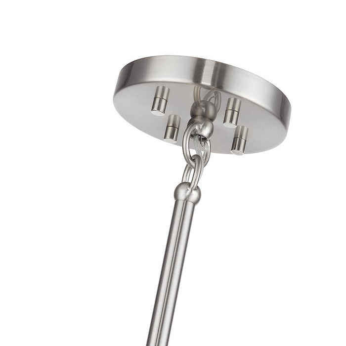 Livex Denmark 8Lt Large Chandelier, Brushed Nickel/Black Accents
