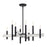 Livex Denmark 8Lt Medium Chandelier, Black/Brushed Nickel Accents
