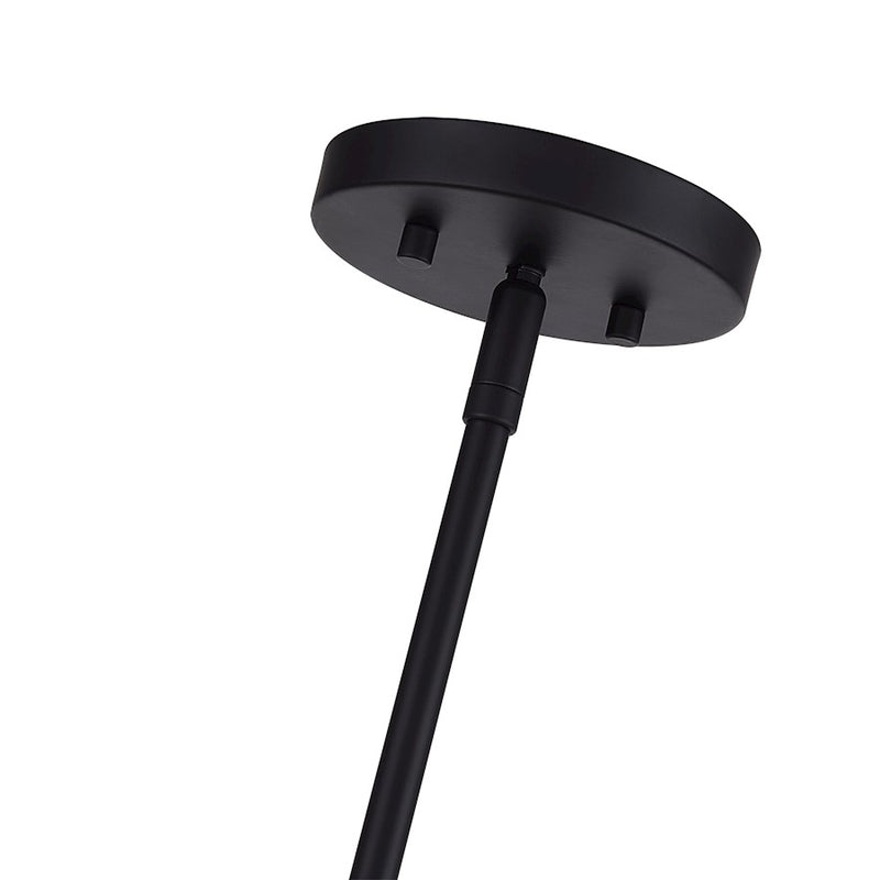 Livex Denmark 8Lt Medium Chandelier, Black/Brushed Nickel Accents