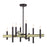 Livex Denmark 8Lt Medium Chandelier, Bronze/Antique Brass Accents