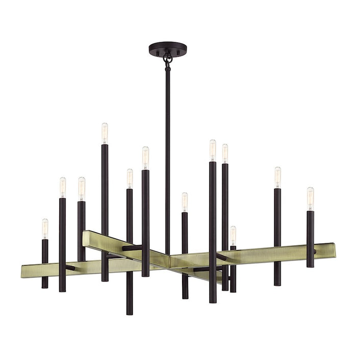Livex Denmark 12Lt Extra Large Foyer Chandelier, Bronze/Brass