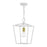 Livex Devonshire 1 Light Pendant Lantern, White/Satin Brass