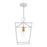 Livex Devonshire 1 Light Pendant Lantern, White/Satin Brass
