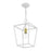 Livex Devonshire 1 Light Pendant Lantern, White/Satin Brass