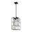 Livex Trondheim 4 Light Pendant Chandelier, Black/Off White Hardback