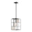 Livex Trondheim 4 Light Pendant Chandelier, Black/Off White Hardback