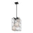 Livex Trondheim 4 Light Pendant Chandelier, Black/Off White Hardback
