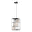 Livex Trondheim 4 Light Pendant Chandelier, Black/Off White Hardback