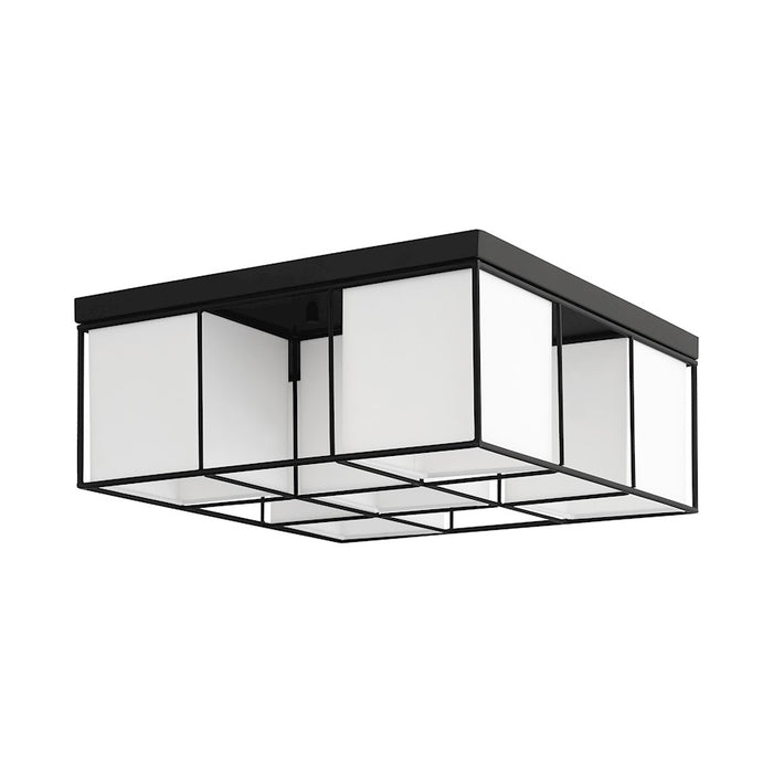 Livex Trondheim 5 Light Flush Mount, Black/Off White Hardback