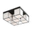 Livex Trondheim 5 Light Flush Mount, Black/Off White Hardback