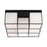 Livex Trondheim 5 Light Flush Mount, Black/Off White Hardback