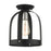 Livex Stoneridge 1 Light Petite Semi Flush Mount, Textured Black