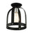 Livex Stoneridge 1 Light Petite Semi Flush Mount, Textured Black