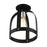 Livex Stoneridge 1 Light Petite Semi Flush Mount, Textured Black
