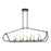 Livex Archer 10 Light Linear Chandelier, Black/Brushed Nickel Accents