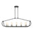 Livex Archer 10 Light Linear Chandelier, Black/Brushed Nickel Accents