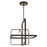 Livex Bergamo 6 Light Chandelier, Bronze with Antique Brass Accents