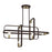 Livex Bergamo 6 Light Linear Chandelier, Bronze/Antique Brass Accents