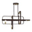 Livex Bergamo 6 Light Linear Chandelier, Bronze/Antique Brass Accents