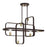 Livex Bergamo 6 Light Linear Chandelier, Bronze/Antique Brass Accents