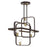 Livex Bergamo 6 Light Linear Chandelier, Bronze/Antique Brass Accents
