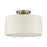 Livex Blossom 1 Light Semi Flush Mount, Antique Brass