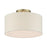 Livex Blossom 1 Light Semi Flush Mount, Antique Brass