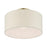 Livex Blossom 1 Light Semi Flush Mount, Antique Brass