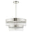 Livex Nowrich 7 Light Chandelier, Nickel/Nickel Drum/Crystal Rods
