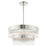 Livex Nowrich 7 Light Chandelier, Nickel/Nickel Drum/Crystal Rods