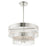 Livex Nowrich 7 Light Chandelier, Nickel/Nickel Drum/Crystal Rods