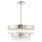 Livex Nowrich 7 Light Chandelier, Nickel/Nickel Drum/Crystal Rods