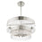 Livex Nowrich 7 Light Chandelier, Nickel/Nickel Drum/Crystal Rods