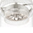 Livex Nowrich 7 Light Chandelier, Nickel/Nickel Drum/Crystal Rods