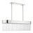 Livex Norwich 4 Light Chandelier, Nickel/Nickel Drum/Crystal Rods