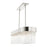 Livex Norwich 4 Light Chandelier, Nickel/Nickel Drum/Crystal Rods