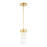 Livex Norwich 1 Light Chandelier, Gold/Gold Drum Shade/Crystal Rods