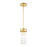 Livex Norwich 1 Light Chandelier, Gold/Gold Drum Shade/Crystal Rods