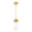 Livex Norwich 1 Light Chandelier, Gold/Gold Drum Shade/Crystal Rods