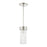 Livex Norwich 1 Light Pendant, Nickel/Nickel Drum Shade/Crystal Rods