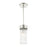 Livex Norwich 1 Light Pendant, Nickel/Nickel Drum Shade/Crystal Rods