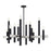Livex Helsinki 12Lt Extra Large Chandelier, Black/Nickel