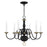 Livex Williamsburg 6 Light Chandelier, Black/Antique Brass