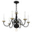 Livex Williamsburg 6 Light Chandelier, Black/Antique Brass