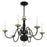 Livex Williamsburg 6 Light Chandelier, Black/Antique Brass