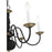 Livex Williamsburg 6 Light Chandelier, Black/Antique Brass